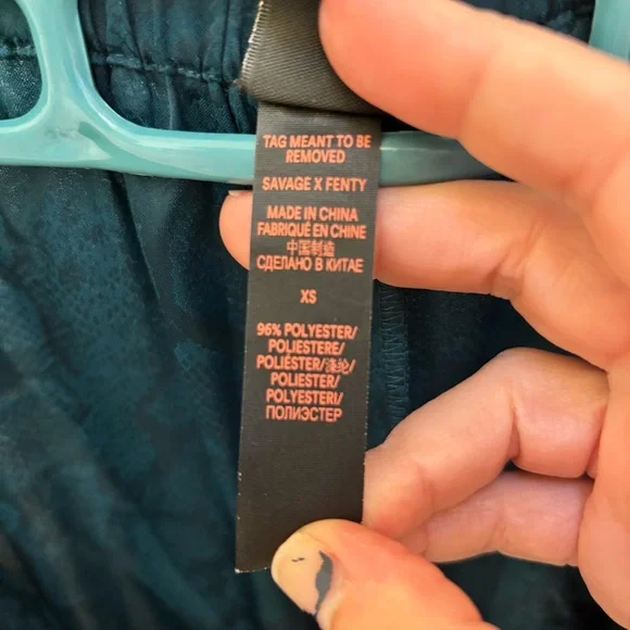 Savage X Fenty Mens Pajama Pants Size XS Green Urban Streetwear Loungewear - Picture 10 of 13